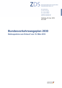 Bundesverkehrswegeplan 2030 - Zentralverband der deutschen
