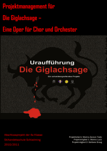 Projektmanagement für Die Giglachsage – Eine Oper für Chor und