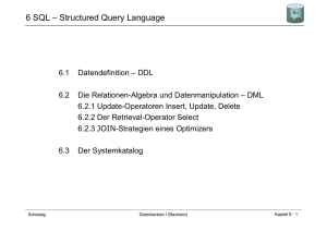 6 SQL – Structured Query Language