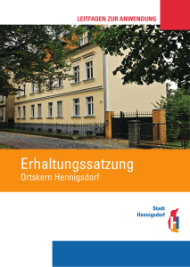 Erhaltungssatzung - Stadt Hennigsdorf
