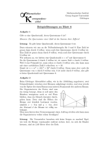 Beispiellösungen zu Blatt 6 - Mathematik an der Universität Göttingen