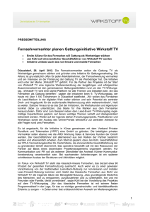 Fernsehvermarkter planen Gattungsinitiative Wirkstoff