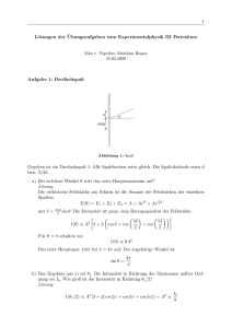 Dreifachspalt Gegeben ist ein Dreifachspalt 1. A