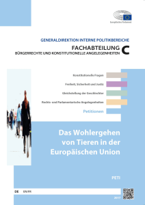 Das Wohlergehen von Tieren in der Europäischen Union