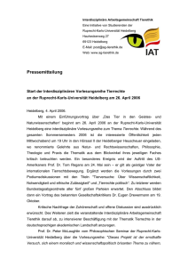 Pressemitteilung - AG Tierethik Heidelberg
