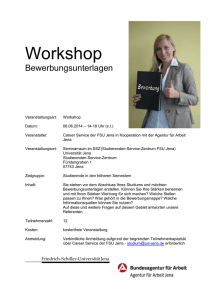 Workshop Bewerbung Bewerbungsunterlagen Veranstaltungsart