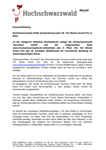 PM_Hochschwarzwald erhält Auszeichnung beim 30. TAI Werbe