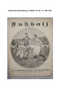 Historische Sportzeitung „Fußball“ Nr. 22 v. 31. Mai 1927