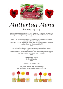 Muttertag-Menü Sonntag 10.5.2015 Melanzane alla Parmigiana su
