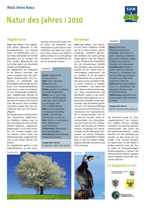 Natur des Jahres I 2010 - Schutzgemeinschaft Deutscher Wald
