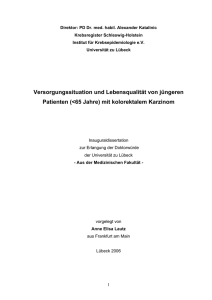 Versorgungssituation und Lebensqualität von jüngeren Patienten