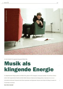 Musik als Klingende Energie - Hans Dieter Grünefeld/Musik und