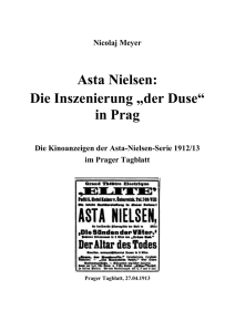 Asta Nielsen: Die Inszenierung &bdquo;der Duse&ldquo; in Prag