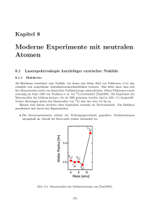 Moderne Experimente mit neutralen Atomen