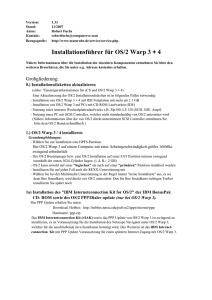 Installationsführer für OS/2 Warp 3 + 4