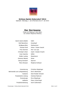 `Der Zerrissene\` Schloss-Spiele Kobersdorf 2014