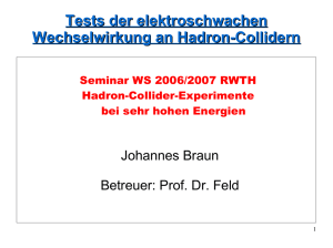 Tests der elektroschwachen Wechselwirkung an Hadron