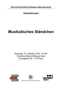 Programm - Orchesterverein Dornbach