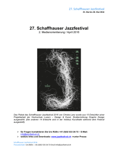 27. Schaffhauser Jazzfestival