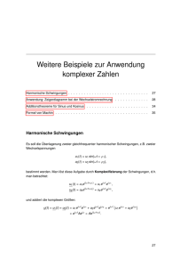 Weitere Beispiele zur Anwendung komplexer Zahlen