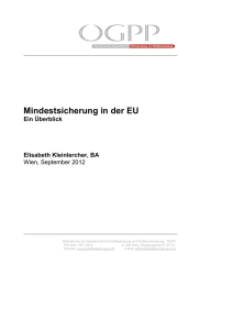 Mindestsicherung in der EU - Österreichische Gesellschaft für