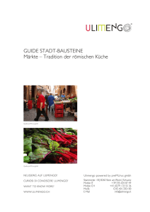 GUIDE STADT-BAUSTEINE Märkte – Tradition der römischen Küche