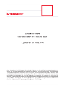 3-Monatsbericht 2006 - Intershop Communications AG