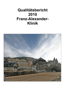Qualitätsbericht, Franz-Alexander-Klinik