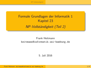 Formale Grundlagen der Informatik 1 Kapitel 23 0.2cm NP