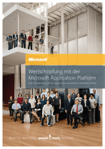 Wertschöpfung mit der Microsoft Application Platform