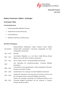 Barbara Husemann, Diplom- Soziologin Curriculum Vitae