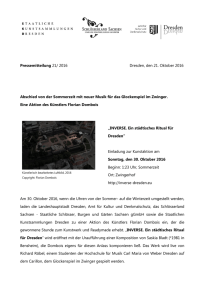 Pressemitteilung 21/ 2016 Dresden, den 21. Oktober 2016 Abschied