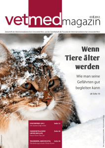 Wenn Tiere älter werden - Veterinärmedizinische Universität Wien