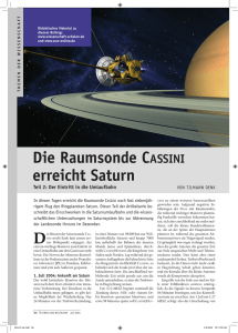 Die Raumsonde CASSINI erreicht Saturn