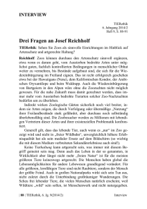 Drei Fragen an Josef Reichholf