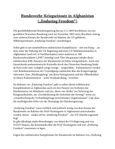 Bundeswehr-Kriegseinsatz in Afghanistan („Enduring Freedom“)