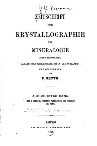 Zeitschrift fÃ¼r Kristallographie, Kristallgeometrie