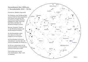 Sternenhimmel über AIDAcara 1. Dezemberhälfte 2014