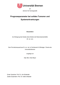 Prognoseparameter bei soliden Tumoren und Systemerkrankungen