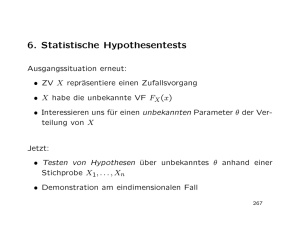 6. Statistische Hypothesentests