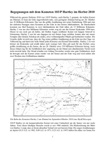 Begegnungen mit dem Kometen 103/P Hartley im Herbst 2010
