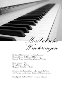 Lieder und Klavierwerke von Franz Schubert Kompositionen für