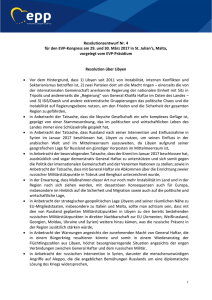 Resolutionsentwurf Nr. 4 für den EVP