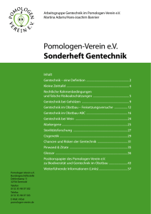 Sonderheft Gentechnik - Pomologen