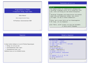 Programmieren in Python