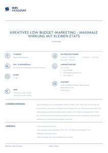 Kreatives Low Budget-Marketing - Maximale