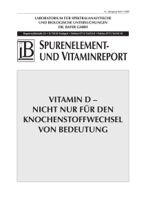 Vitamin D – nicht nur für den Knochenstoffwechsel