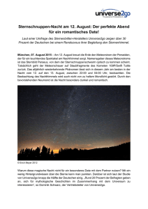 Sternschnuppen-Nacht am 12. August