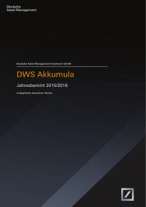 DWS Akkumula - Deutsche Asset Management