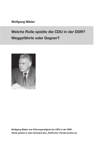 Welche Rolle spielte die CDU in der DDR?